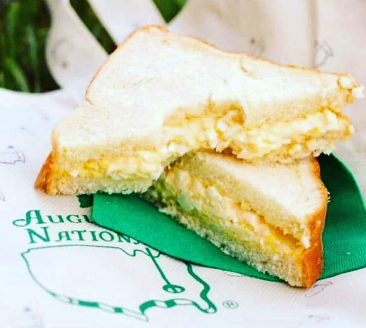 Egg salad sandwich Augusta Masters